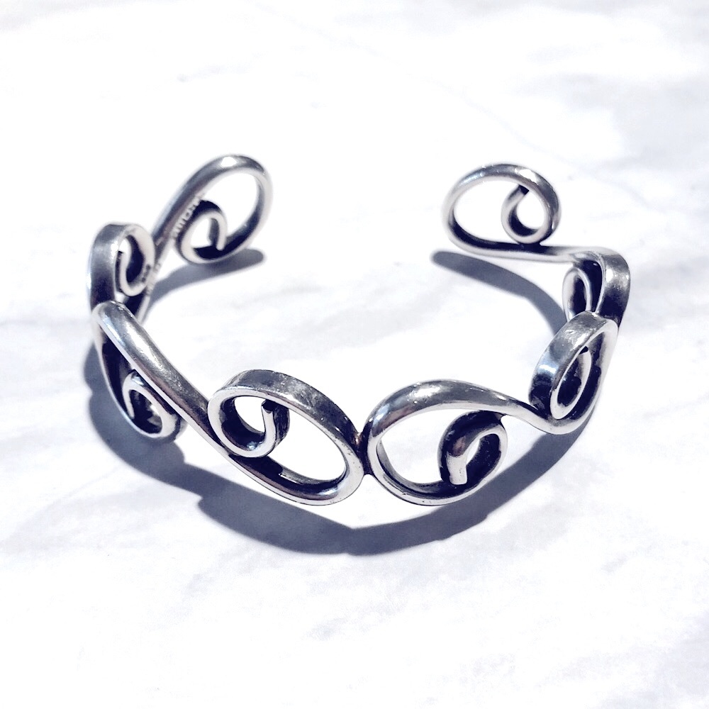 Vintage Sterling Silver Mexico 925 Cuff Bracelet